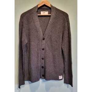 Hollister Gray Unisex Oversized Fit V Neck Cardigan Sweater Grandpa Sz S